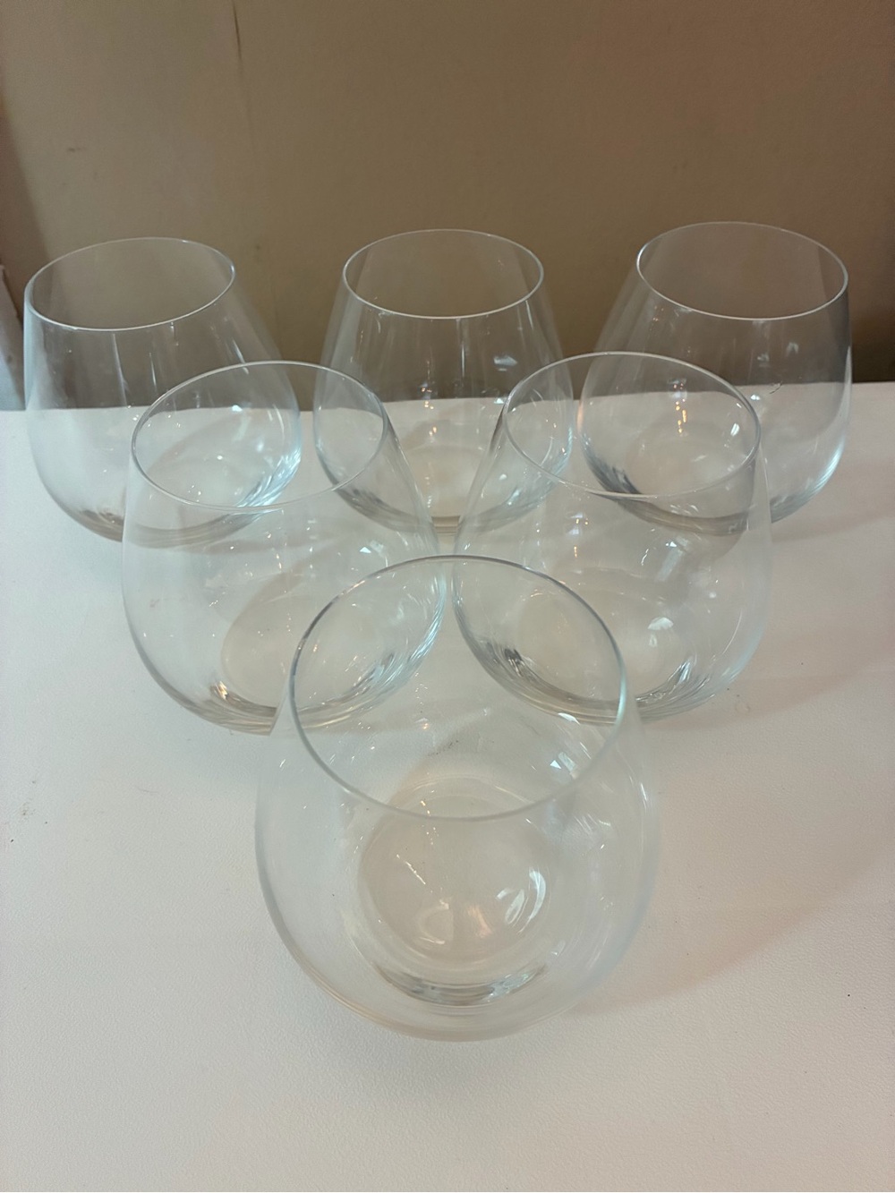 Set Of 6 Schott Zwiesel Pure Tritan Crystal Stemless Wine Glasses Luxury Barware